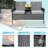 Ensemble de conversation en rotin 3 pièces avec table intégrée pour jardin Margueriez-391504995