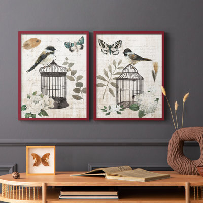 Vintage Menagerie I-Premium Framed Print -Ready to Hang - No Nails Required - No Nails Required