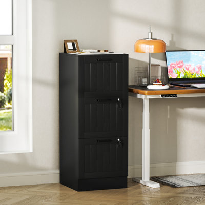 HOMCOM File Cabinet with Lock for A4 and Letter Size Folders