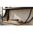 Minimalist Wooden Oval Wall Storage Shelf with Metal Frame for Home Decor - Modern Accent Wall Organizer Shelf for Bedroom Styling - Brown & Black