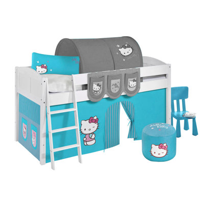 Hello Kitty European Single (90 x 200cm) Mid Sleeper Bed with Curtain
