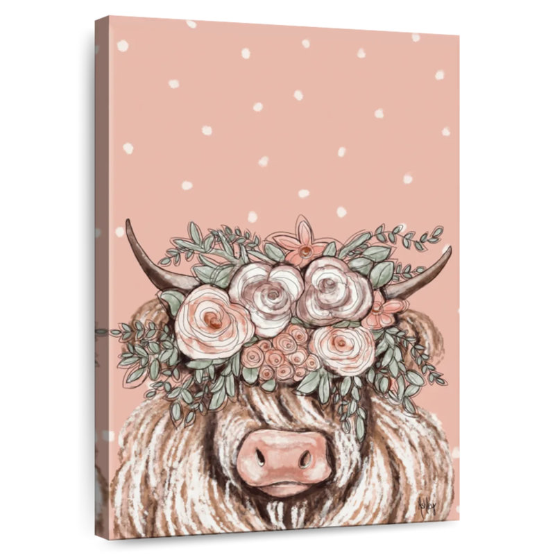 Brampt Boho Cow I, 51" H x 34" W
