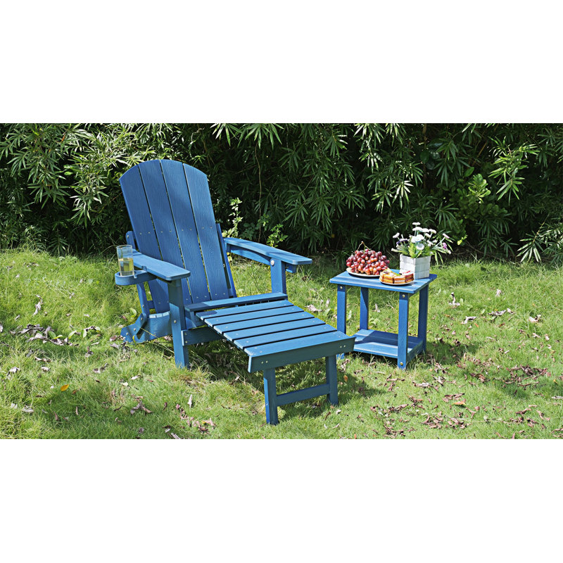 Outdoor Lounge Chairs Set Of 2, Dark Blue