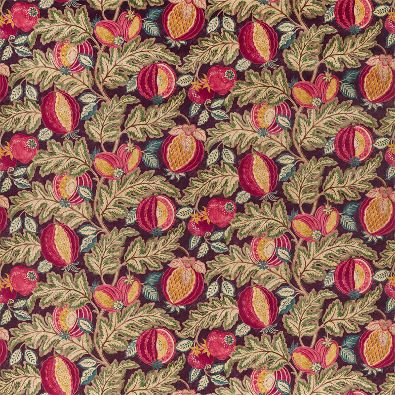 Cantaloupe Fabric, Cherry/Alabaster