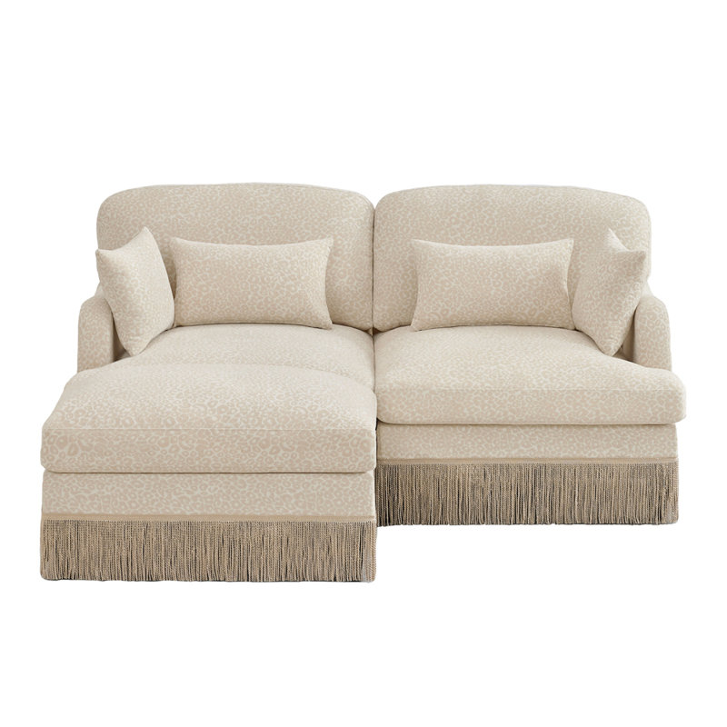 Canapé Comfy Chenille Leopard, Beige, café