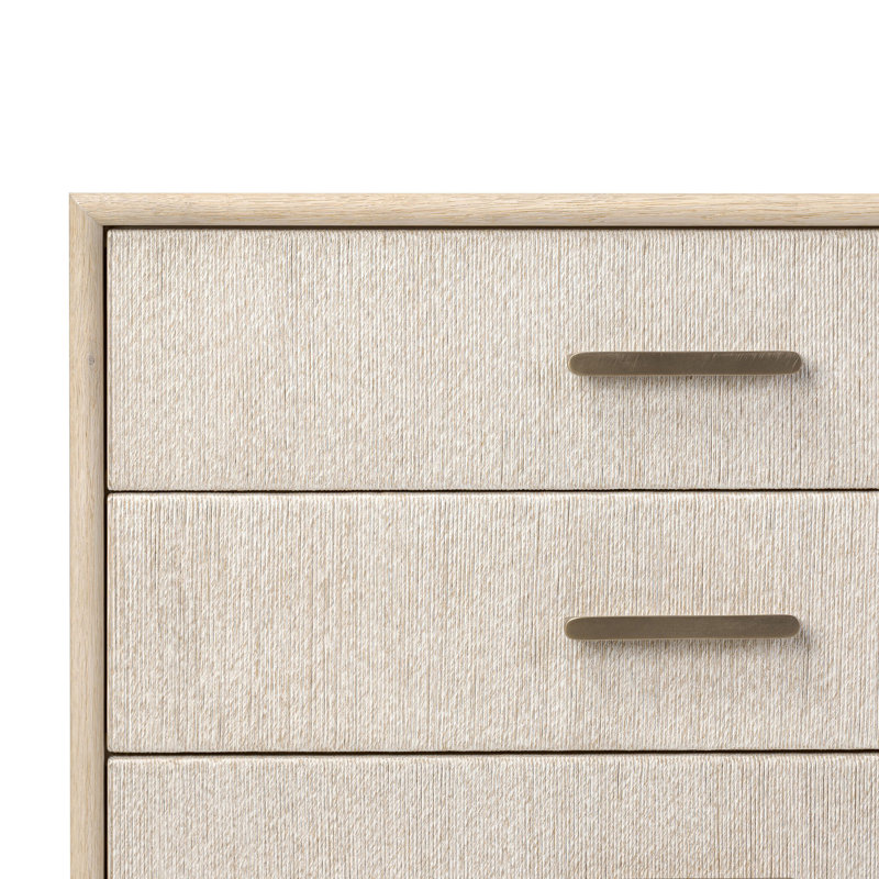 Rosenell 6 Drawer Dresser, Natural Oak Veneer