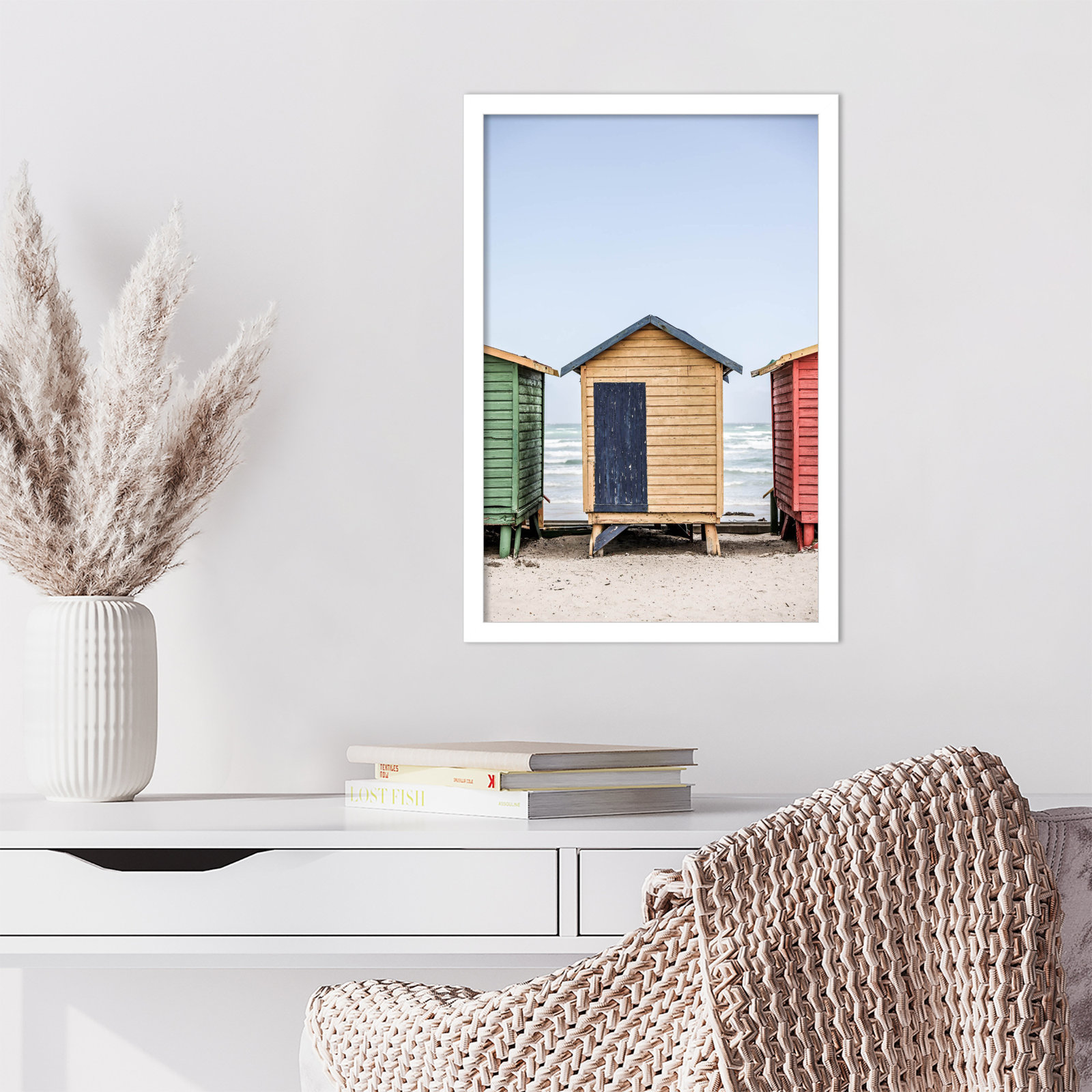 Rolandat "Yellow Hut" Print, White, 21" H x 15" W