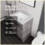 24 pièces de meuble-lavabo autoportant avec lavabo, comptoir et dosseret en marbre de culture blanc Carrara 2 po, porte en contreplaqué à fermeture en douceur, gris-131654243-131654247