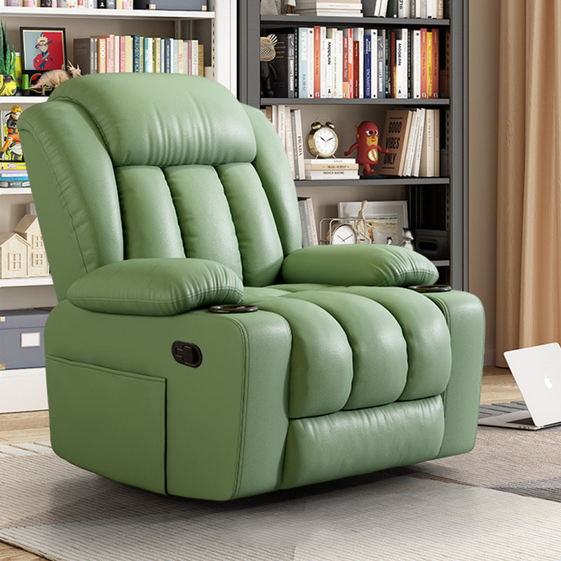 Living Room Function Recliner with CupHolder, Green
