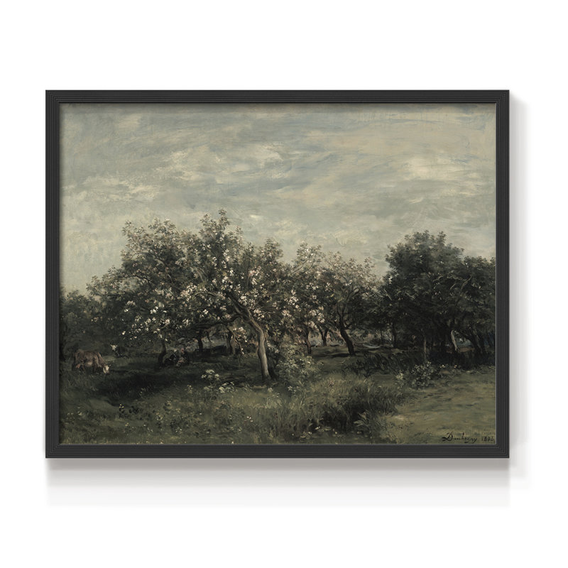 Paysages rétro-DLXII - impression encadrée - réaménageable, H 22 po x l 28 po, Noir
