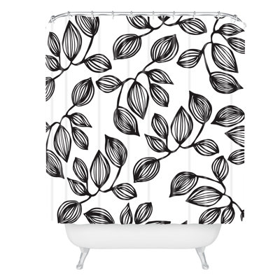 Rideau de douche simple leaves
