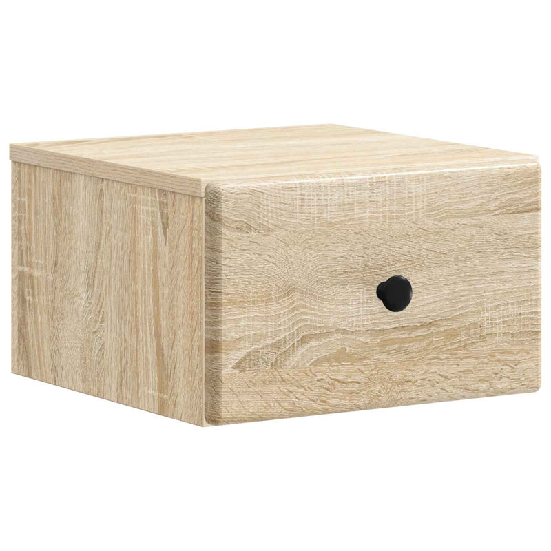 34.5cm W Manufactured Wood Bedside Table, Sonoma Oak