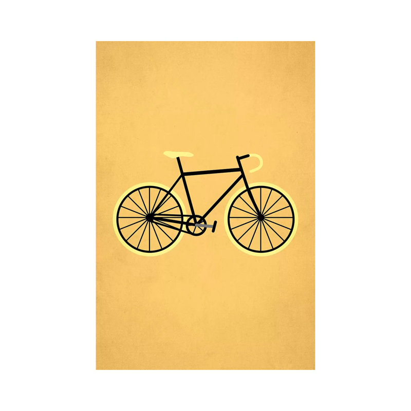 Bicycle Love by Kubistika - Wrapped Canvas Gallery-Wrapped Canvas Giclée, 20.32 cm H x 30.48 cm W