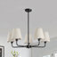 5-Light Modern Dimmable Chandelier With Fabric Shades