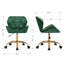 Chaise de bureau pivotante en velours Alec-208481609