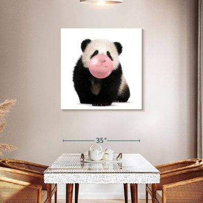 Impression sur toile Bubble Gum Baby Panda