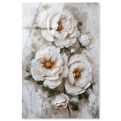 Décoration murale blanche à imprimé acrylique White Mirage II par Art Remedy