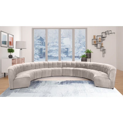 Jedson Velvet Sectional Symmetrical