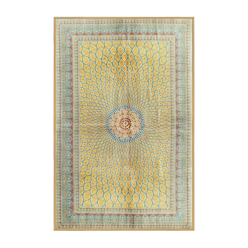 Tapis oriental multicolore tissé à la machine Oriental, Rectangle 2 pi x 5 pi