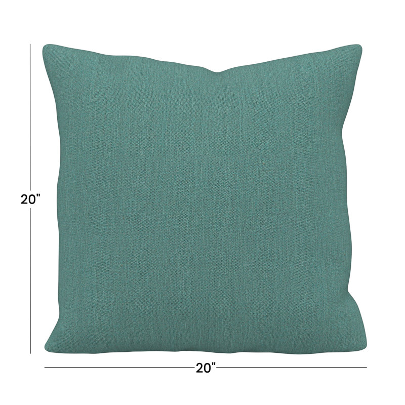 Jem Gabi Sunbrella® Indoor/Outdoor Throw Pillow, Square 20", Cast Breeze Sunbrella® Plainweave