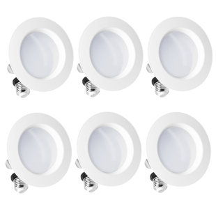 4 po DEL rétrofit, 9 W, blanc doux 2700 K, à intensité variable (Ensemble de 6)
