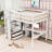 Kenessa Full Two Drawers Wood Loft Bed With Built-In Wardrobe, Desk And Shelves-1992209981