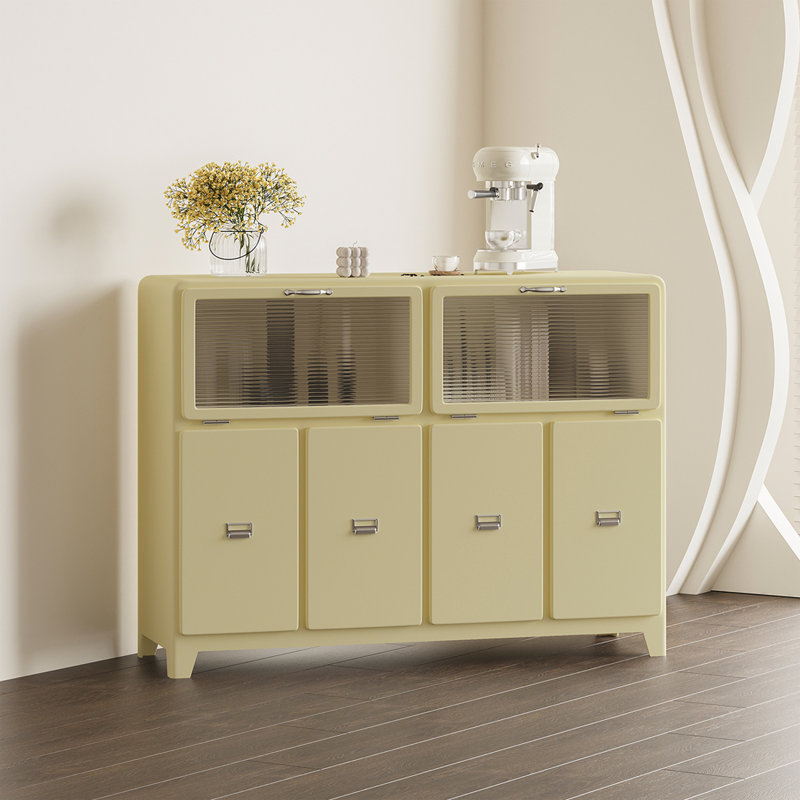 Buffet 52,44 po Side Cabinet, Jaune