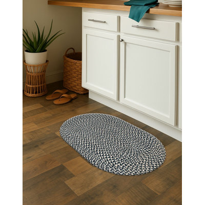 Tapis contemporain bleu Aideen
