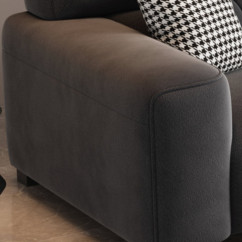 Canapé moderne en velours simple, H 33,46 po x l 118,11 po x P 36,22 po, 4