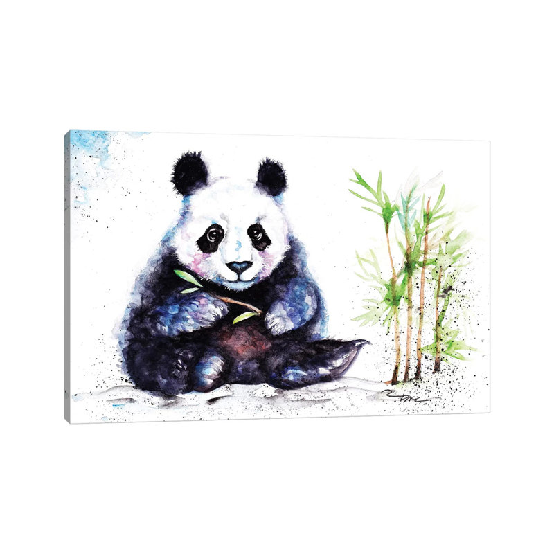 " Little Panda " Painting Print, 18" H x 26" W x 1.5" D
