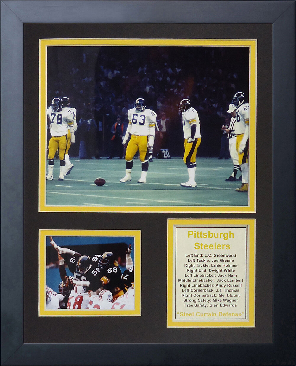 Steel Curtain Pittsburgh Steelers Autographed Black Jer