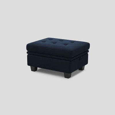 Shavera Upholstered Multifunctional Removeable Storage Ottoman by Mercer41