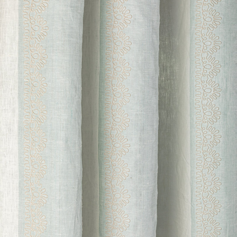 Summerland Banner Sheer Fabric, Aqua