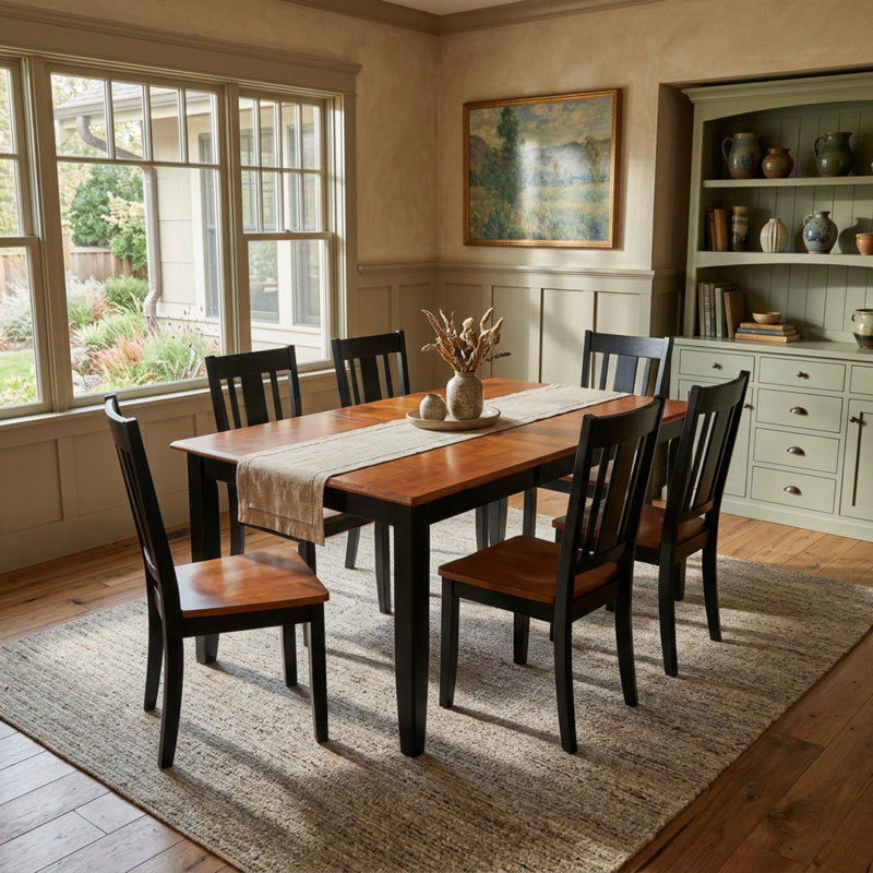 Solid Wood Top Dining Set