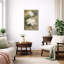 «Neutral White Floral Abstract Art», images de chambre à coucher, impression sur toile encadrée-431969072-431969079