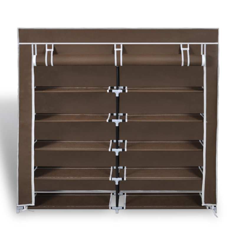 30 Pair Flip Down Shoe Storage, Brown