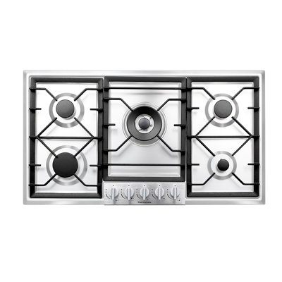 Thermomate 36'' Stainless Steel Gas 5 Burners Cooktop with Dual Size Power Burner -  GHSS915