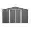 Remise en métal toutes saisons 10 pi x 8 pi, grise - Portes verrouillables sécurisées pour jardin, patio, cour, remise de jardin 10 x 8 avec portes, durable-125340176-125340177