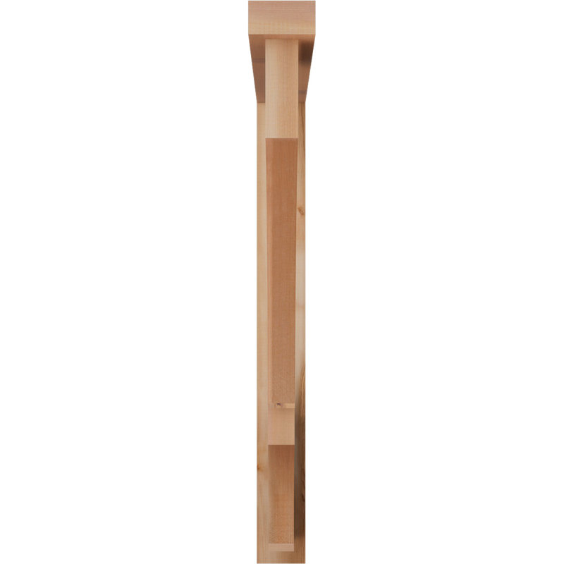 Balboa Block Offset Brace Bracket, 40 x 40, 4"W Western Red Cedar (Rough Sawn)