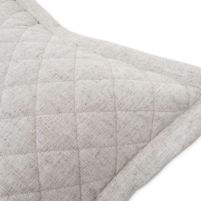 Aragoza Quilt, Queen Quilt + 2 Euro Shams, Gray