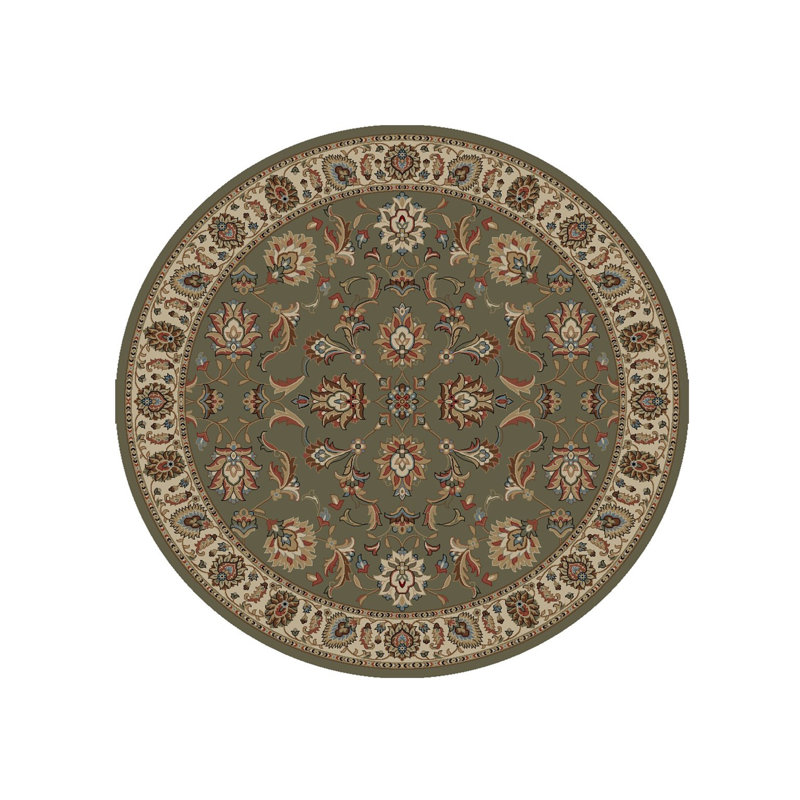 Tapis sauge Crystalmarie Hometown, Rond 7 pi 10 po x 7 pi 10 po