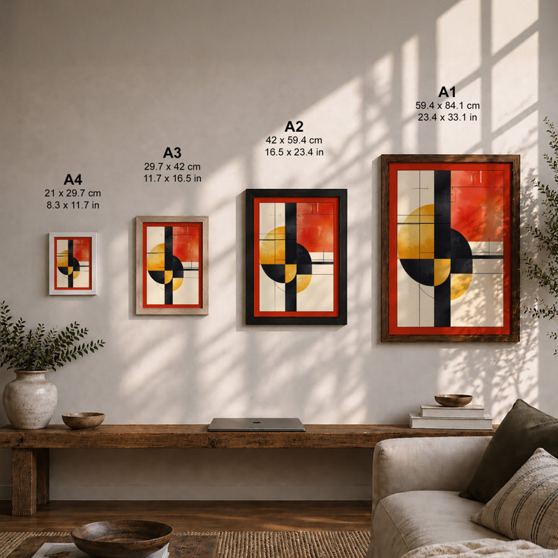 Abstraction Geometric - Framed Print, Unframed, A3 - 42.0 x 29.7 cm