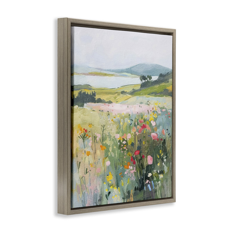  Art mural doux sur toile Floater par RileyB, Cadre flottant orme Montalcino, H 31 po x l 25 po