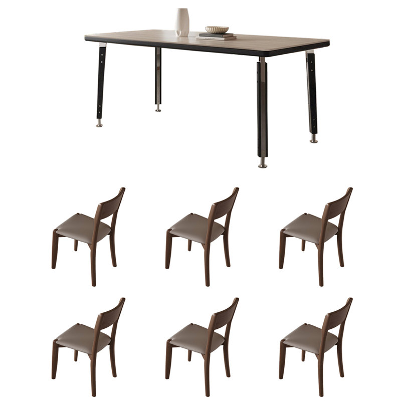 Table de salle à manger rectangulaire européenne, H 29,5 po x L 55,1 po x l 31,5 po