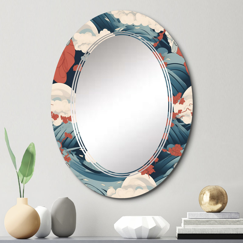 Luxevia - Miroir mural moderne ovale, 30 po x 20 po