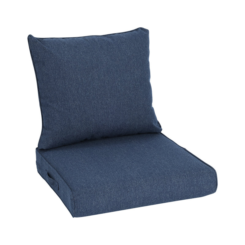 Ensemble de coussins de siège d'extérieur résistants à l'eau, L 19 po x P 19 po, Marine