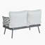 Causeuse et table en acier, gris-91883066