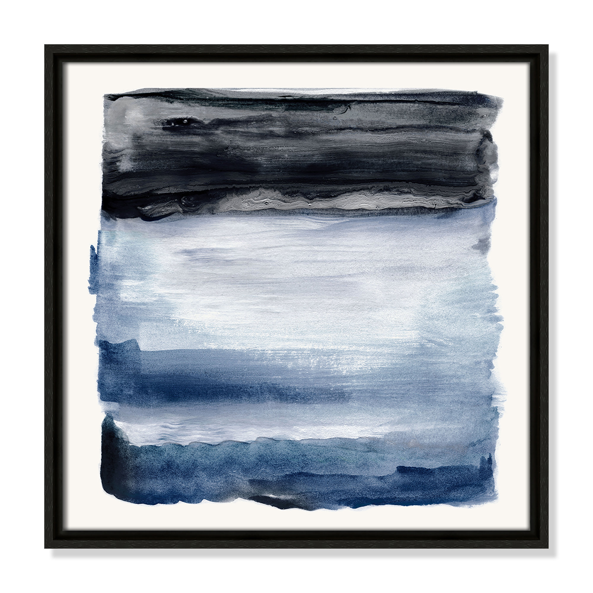 Navy Sky I Print by Nan, 17.5" H x 17.5" W, Espresso