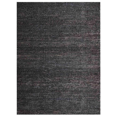 Tapis Housel tissés à la main en jute écologique - 152 x 244 cm, rectangulaire, couleur anthracite, motif uni, poils courts, fibre naturelle, tapis intérieur/extérieur fait main pour salon, chambre