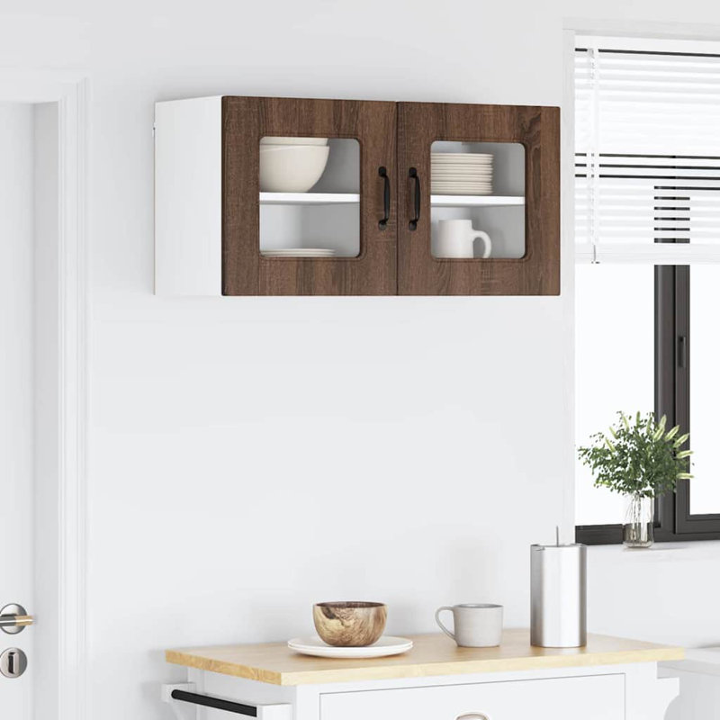 Vidaxl Kitchen Wall Cabinet Brown Oak 80 X 31 X 40 Cm Engineered Wood, Brown Oak